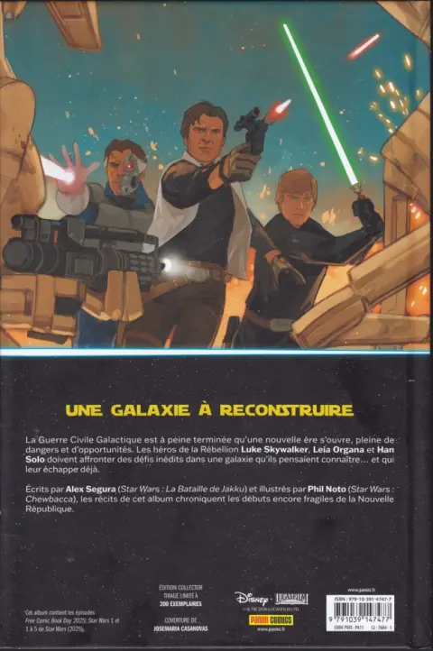 Verso de l'album Star Wars Tome 1 Sorti des Ténèbres