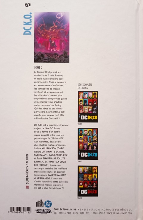 Verso de l'album Dc Ko Tome 3