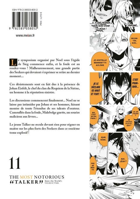 Verso de l'album The most notorious talker 11