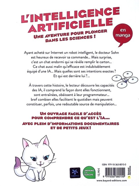 Verso de l'album L'intelligence artificielle en manga
