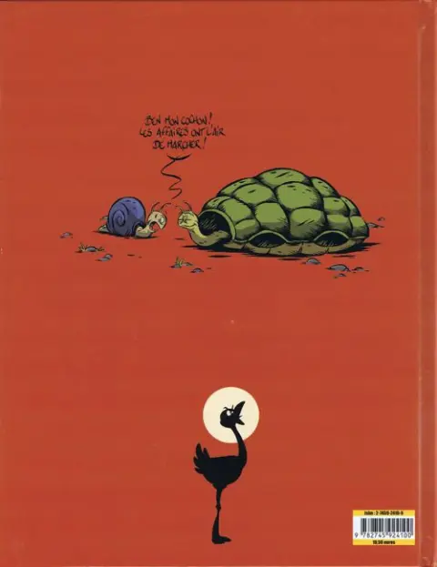 Verso de l'album Le Cri de l'autruche Tome 1 Le zézaiement de l'escargot