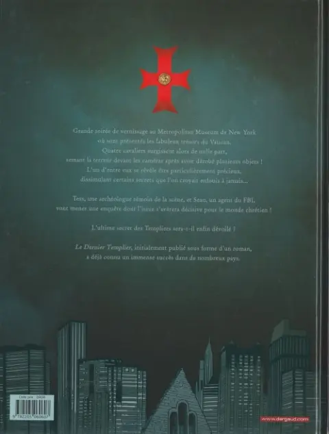 Verso de l'album Le Dernier templier Tome 1 L'encodeur