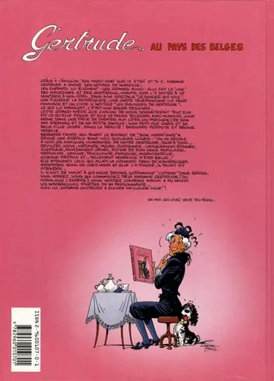 Verso de l'album Gertrude Gertrude au pays des Belges