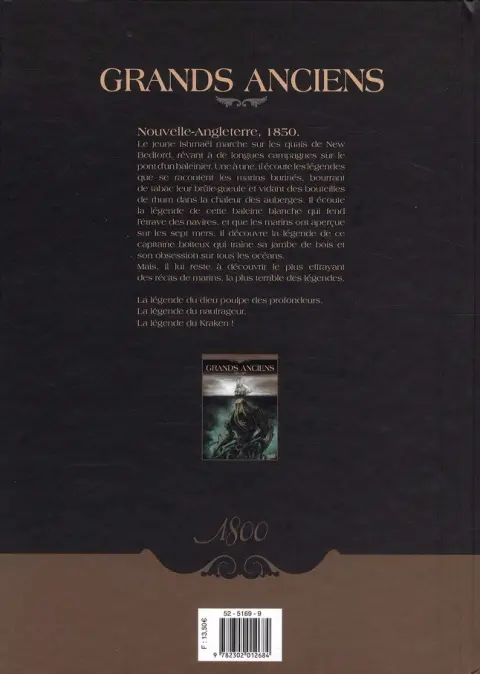 Verso de l'album Grands anciens Tome 1 La Baleine blanche