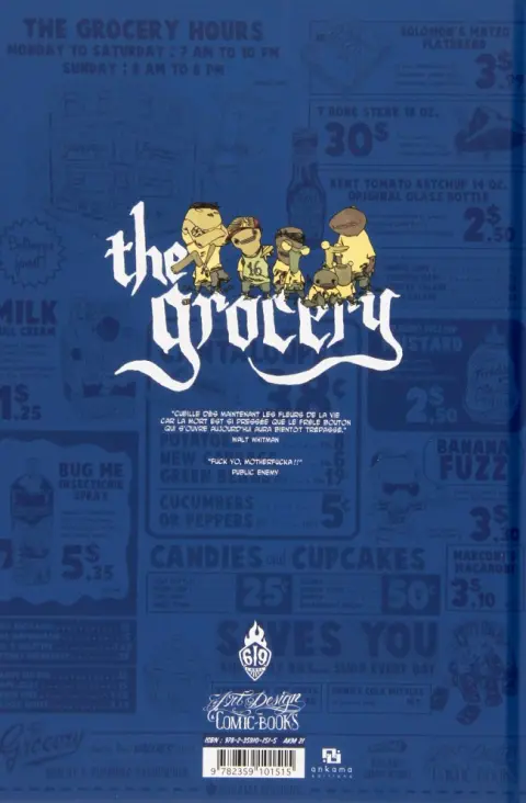 Verso de l'album The Grocery Tome 1