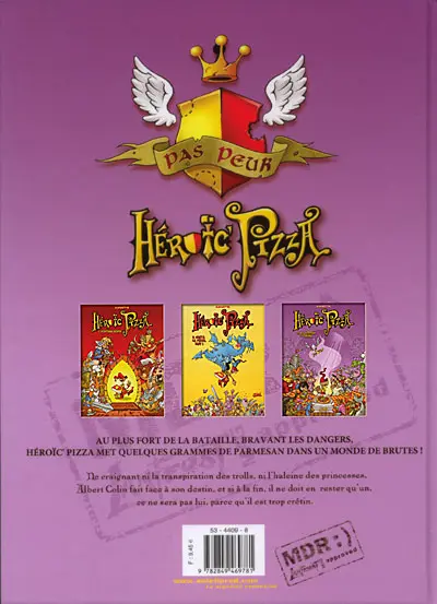 Verso de l'album Héroïc' Pizza Tome 3 Ad pizzam eternam