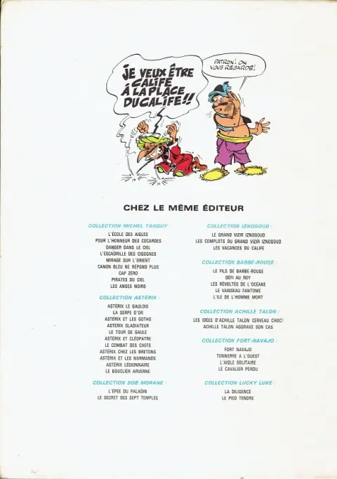 Verso de l'album Iznogoud Tome 3 Les vacances du Calife