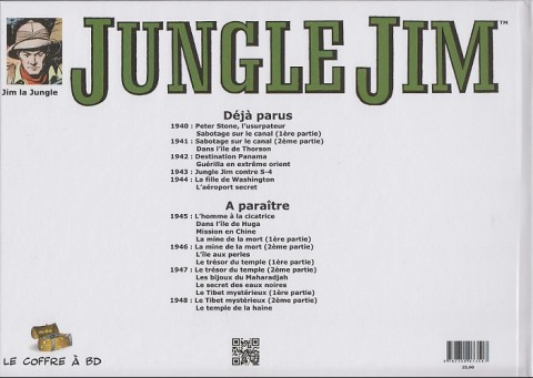 Verso de l'album Jungle Jim 1944 - La fille de Washington - L'aéroport secret