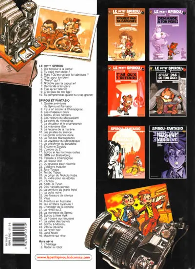 Verso de l'album Le Petit Spirou Tome 10 Tu comprendras quand tu s'ras grand !