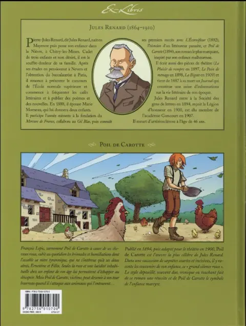 Verso de l'album Poil de Carotte Poil de Carotte de Jules Renard