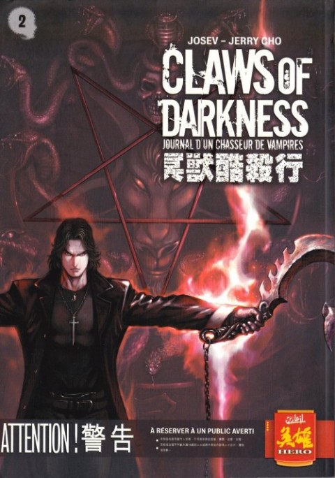 Couverture de l'album Claws of Darkness - Journal d'un chasseur de vampires Tome 2