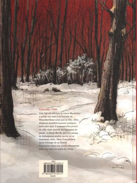 Verso de l'album Rouge comme la neige
