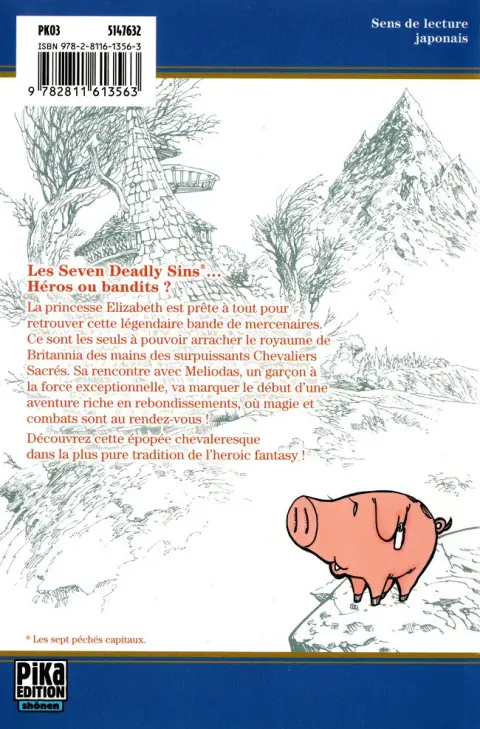 Verso de l'album Seven Deadly Sins 1