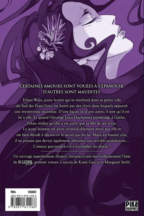 Verso de l'album Sublimes Créatures Tome 1