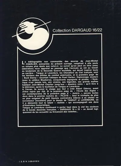 Verso de l'album Tanguy et Laverdure Tome 4 Les Anges noirs