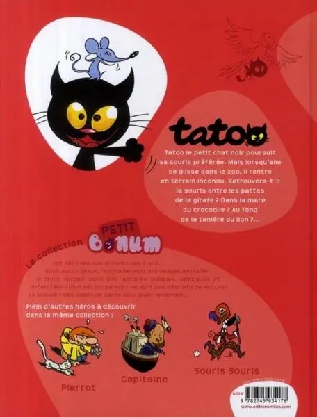 Verso de l'album Tatoo Tome 1 Au zoo