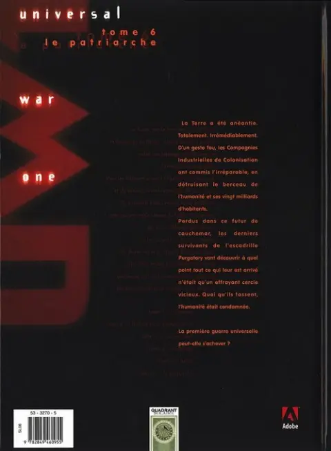 Verso de l'album Universal War One Tome 6 Le patriarche