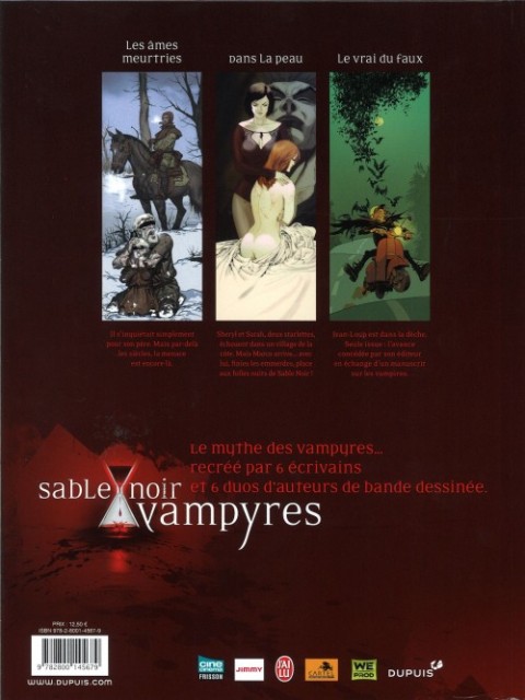 Verso de l'album Vampyres - Sable noir Tome 2