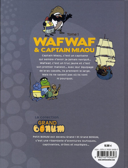 Verso de l'album Wafwaf & Captain Miaou Tome 1 Poil au vent