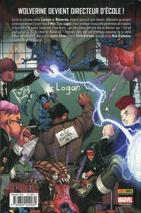 Verso de l'album Wolverine and the X-Men Tome 1 Bienvenue chez les X-Men !