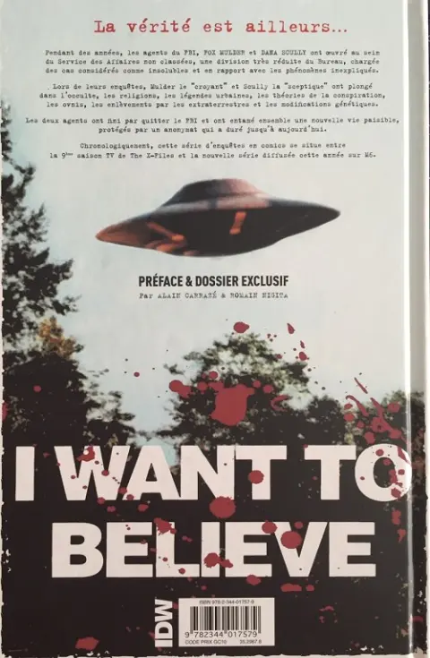 Verso de l'album The X-Files Archives Tome 4