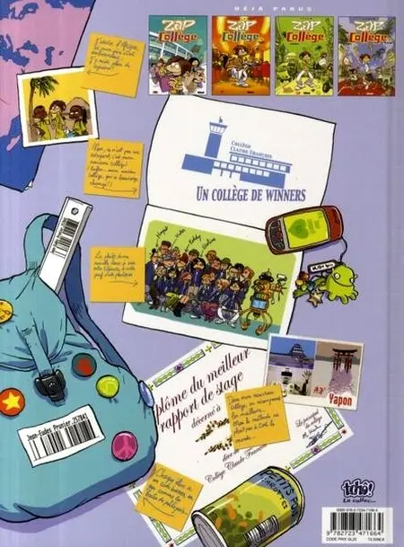 Verso de l'album Zap collège Tome 5 Technocollège
