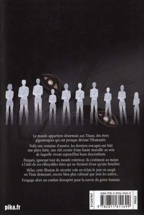 Verso de l'album L'Attaque des Titans 1
