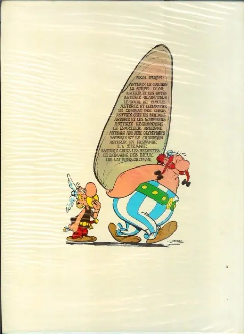 Verso de l'album Astérix Tome 4 Astérix gladiateur