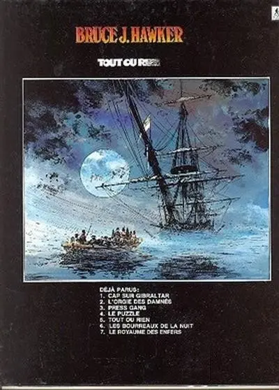 Verso de l'album Bruce J. Hawker Tome 5 Tout ou rien