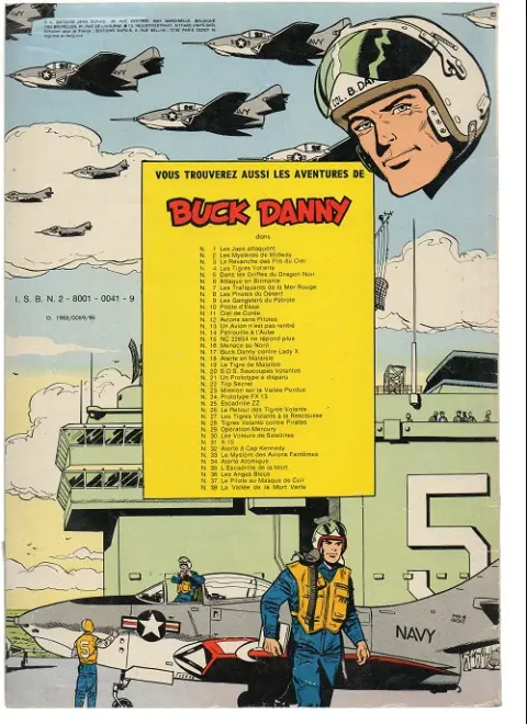 Verso de l'album Buck Danny Tome 4 Tigres Volants