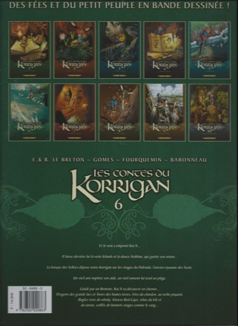 Verso de l'album Les contes du Korrigan Livre sixième Au pays des Highlands