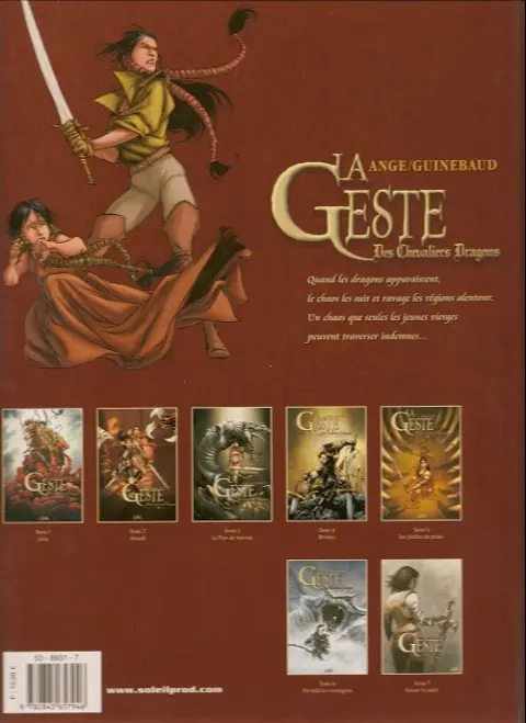 Verso de l'album La Geste des Chevaliers Dragons Tome 3 Le pays de non-vie