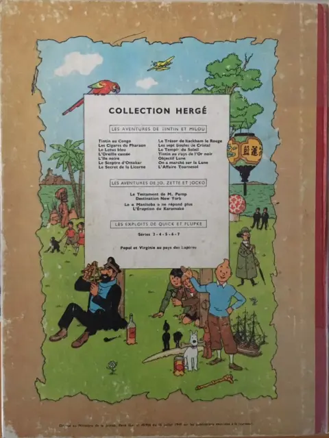 Verso de l'album Les Aventures de Jo, Zette et Jocko Tome 1 Le testament de M. Pump
