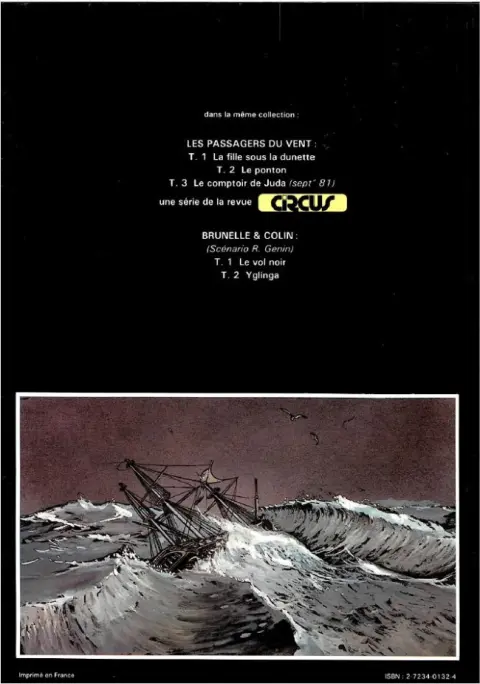 Verso de l'album Les Passagers du vent Tome 1 La fille sous la dunette