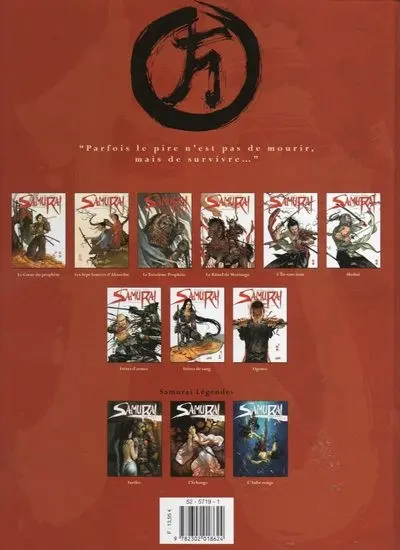 Verso de l'album Samurai Tome 7 Frères d'armes