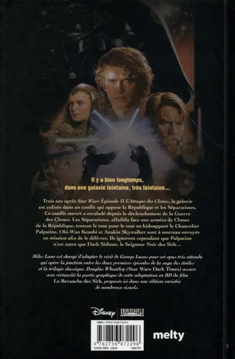 Verso de l'album Star Wars Épisode III La revanche des Sith