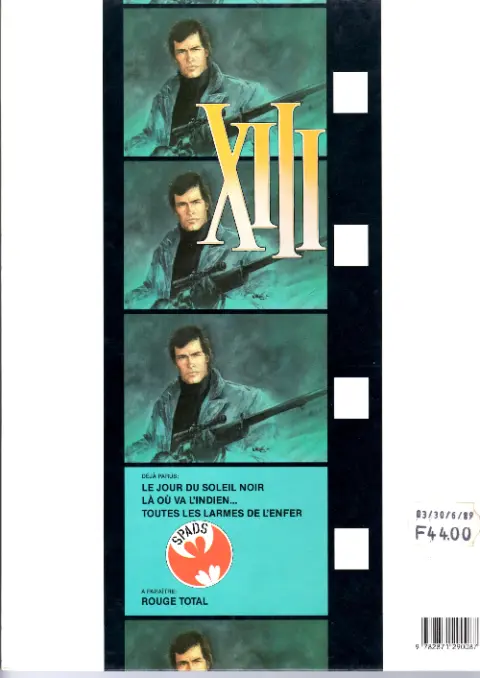 Verso de l'album XIII Tome 3 Toutes les larmes de l'enfer