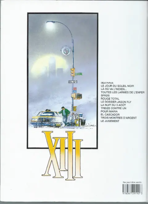 Verso de l'album XIII Tome 7 La nuit du 3 août