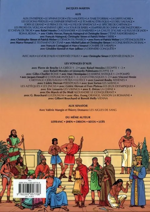 Verso de l'album Les Voyages d'Alix Tome 34 Aquae-Sextiae (Aix-en-Provence)