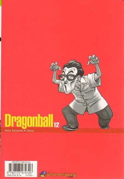Verso de l'album Dragon Ball 12