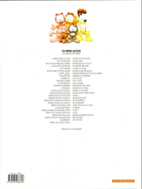 Verso de l'album Garfield Tome 53 Chat déchire