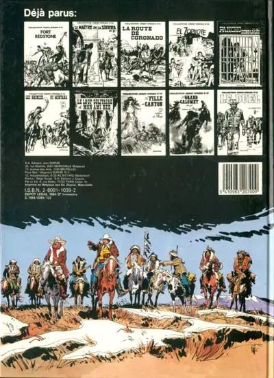 Verso de l'album Jerry Spring Tome 18 Le duel