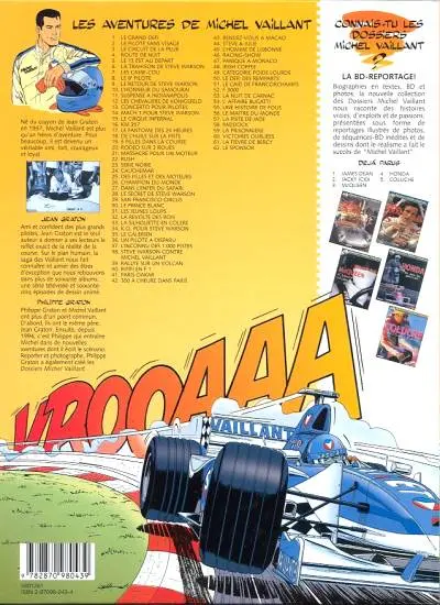 Verso de l'album Michel Vaillant Tome 62 Le $pon$or