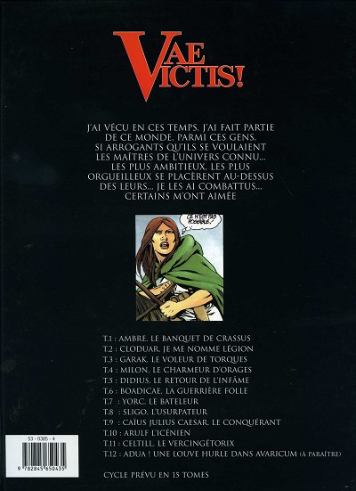 Verso de l'album Vae Victis ! Tome 11 Celtill, le Vercingétorix