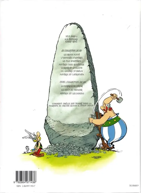 Verso de l'album Astérix Tome 31 Astérix et Latraviata