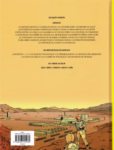 Verso de l'album Les reportages de Lefranc Tome 7 La conquête de l'espace