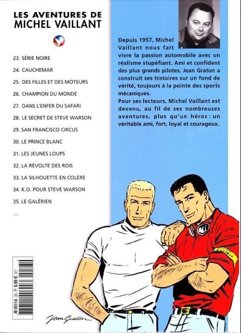 Verso de l'album Michel Vaillant La Collection Tome 23 Série noire