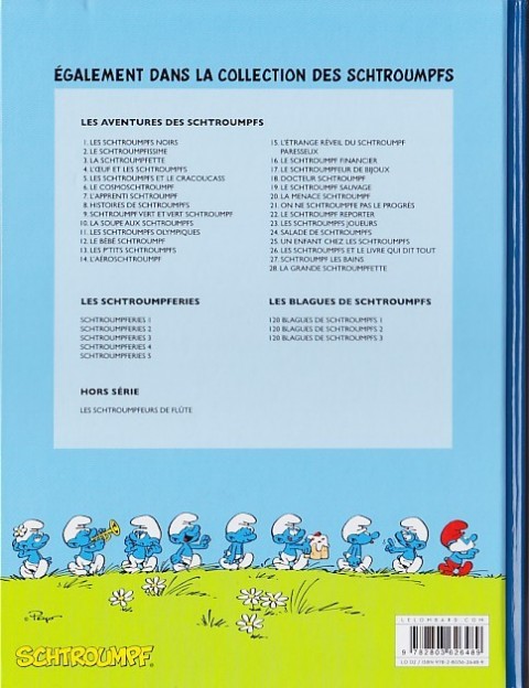 Verso de l'album Les Schtroumpfs Tome 28 La Grande Schtroumpfette