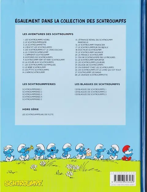Verso de l'album Les Schtroumpfs Tome 28 La Grande Schtroumpfette