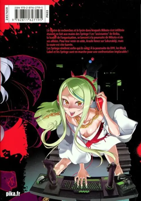 Verso de l'album Triage X 11